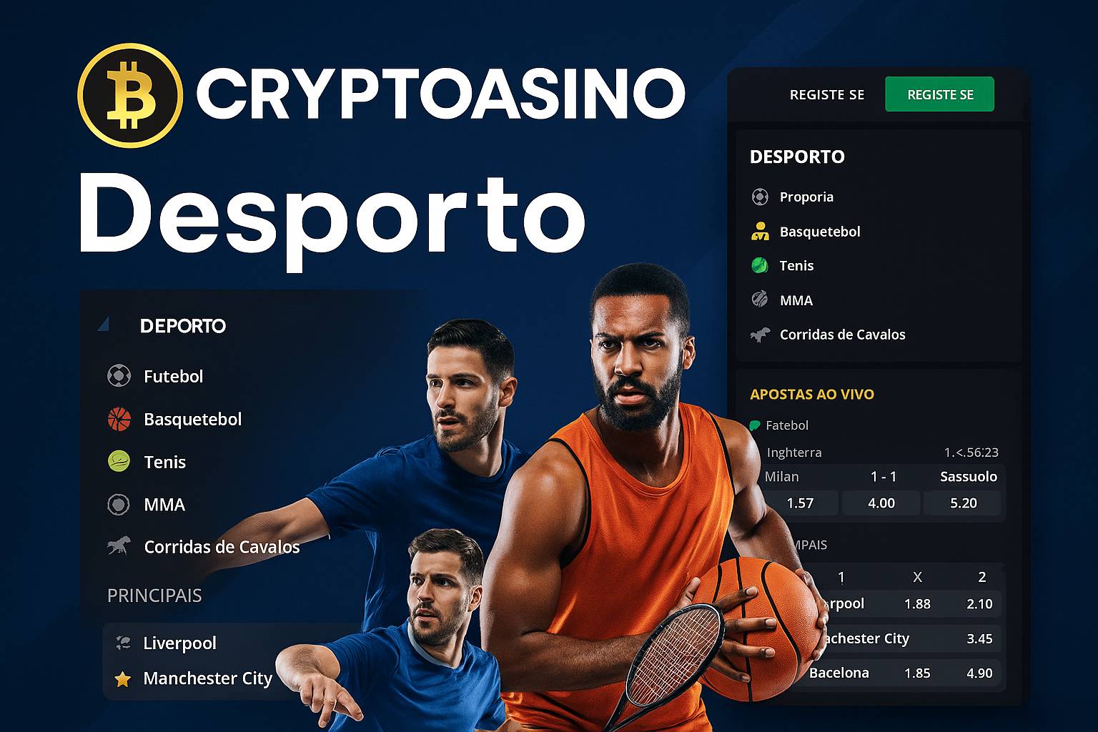 Aposte em apostas esportivas no cassino online CRYPTOASINO