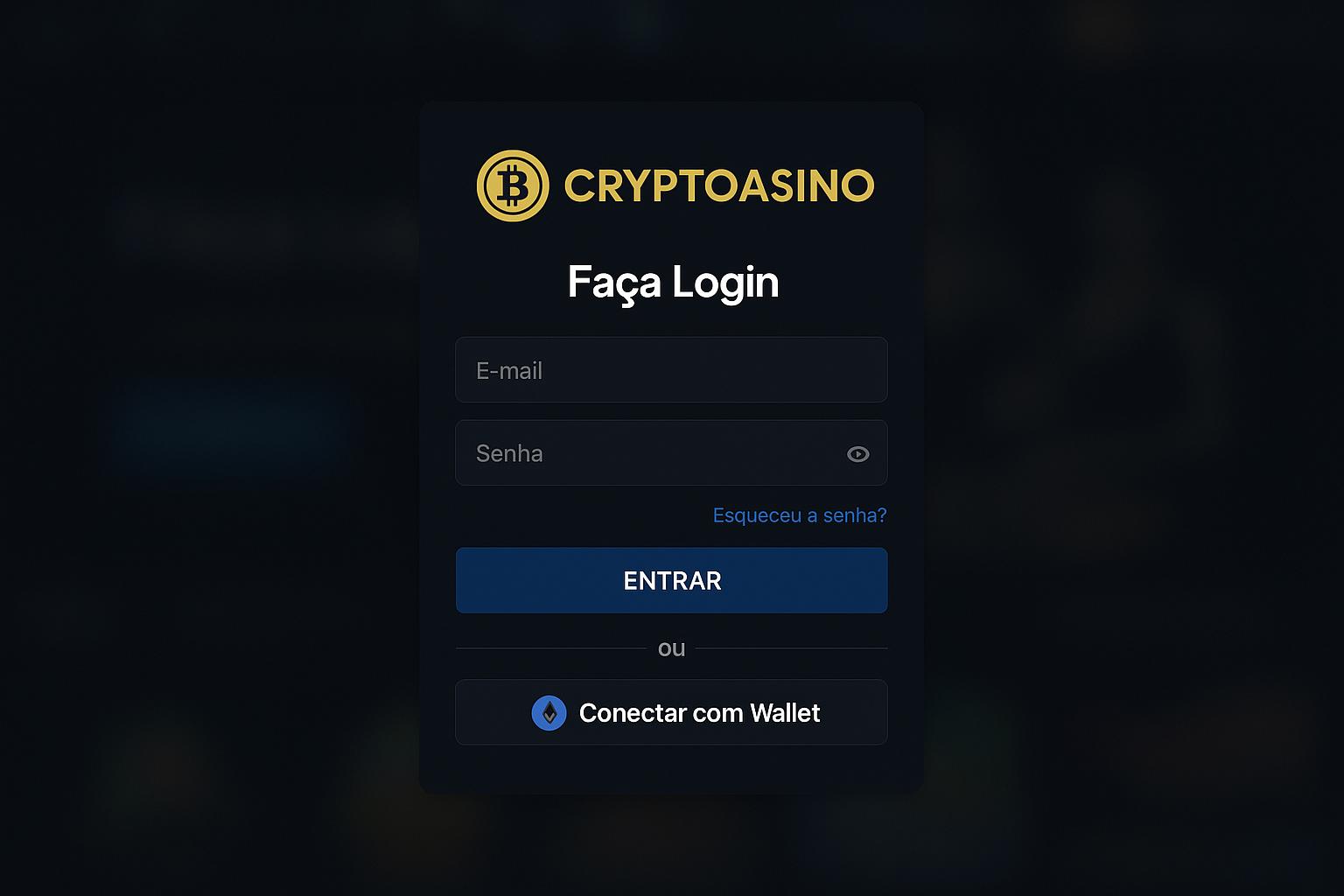 Login no Cassino CRYPTOASINO